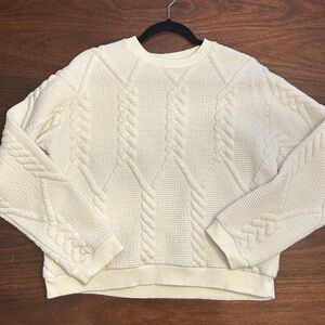 Zara Cream Cable Knit Sweater